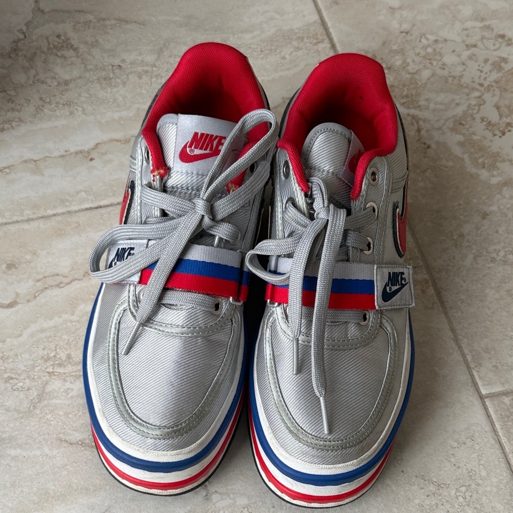 Nike vandal 2K Sneakers - Silver, Red, and Blue